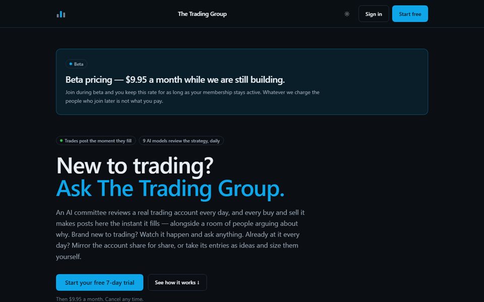 The Trading Group home page